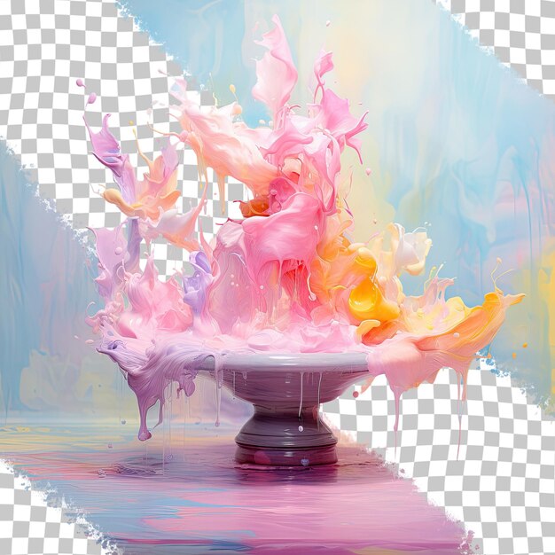 PSD vibrant water feature transparent background