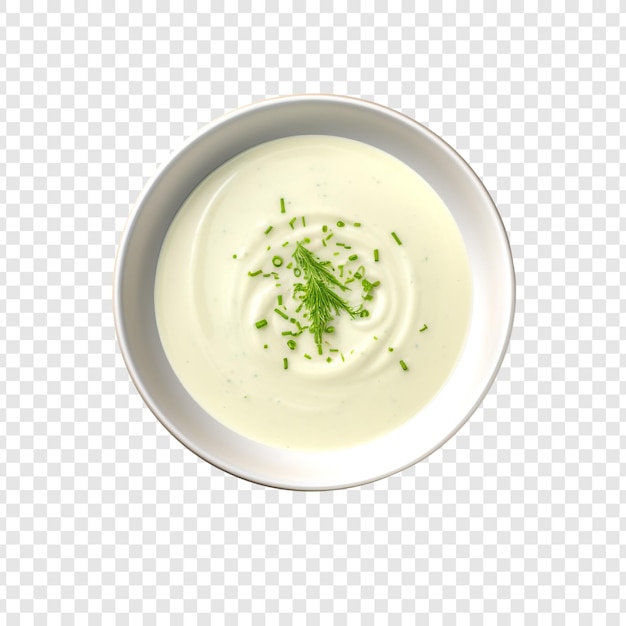 PSD vichyssoise isolated on transparent background