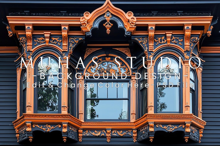 PSD victorian bay window architecture