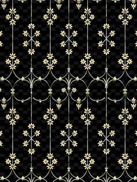 Victorian inspired trellises pixel art met ornate details een creatieve textuur y2k neon item designs