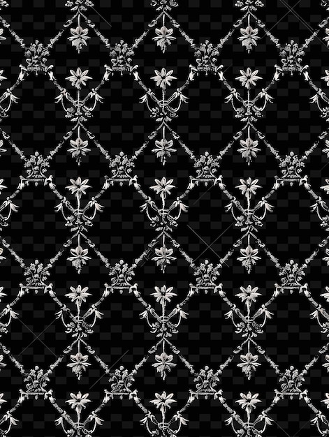 PSD Викторианские вдохновленные решетки пиксельное искусство с украшенными деталями творческая текстура y2k неоновые предметы
