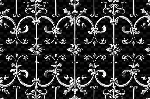 PSD victorian style ironwork trellises pixel art with ornate flo creative texture y2k neon item designs