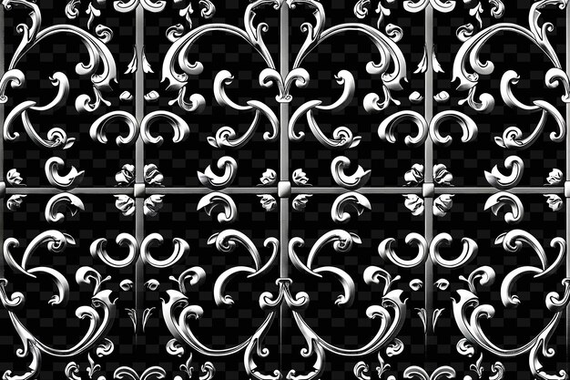 PSD victorian style ironwork trellises pixel art with ornate flo kreatywna tekstura y2k neon item designs