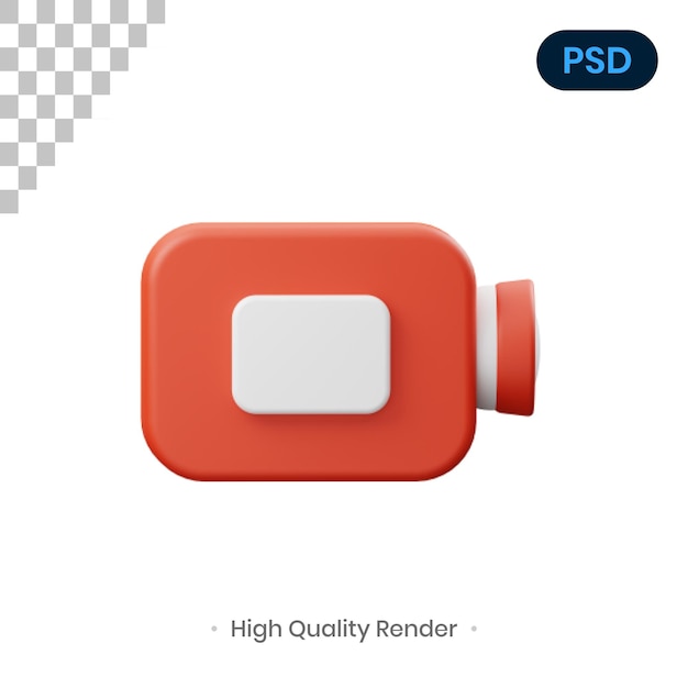 Video 3d render illustratie premium psd
