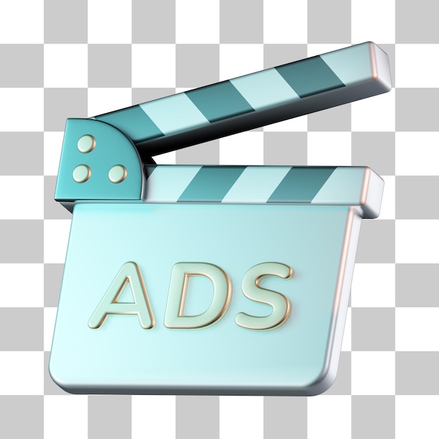 PSD video ads 3d icon