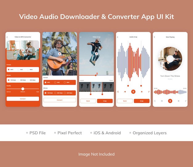 Пользовательский интерфейс приложения video audio downloader и converter