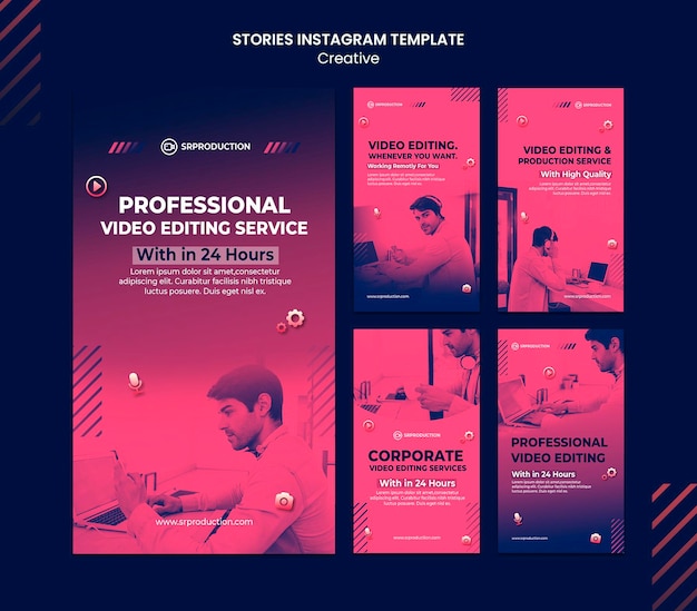 Video editing instagram story templates