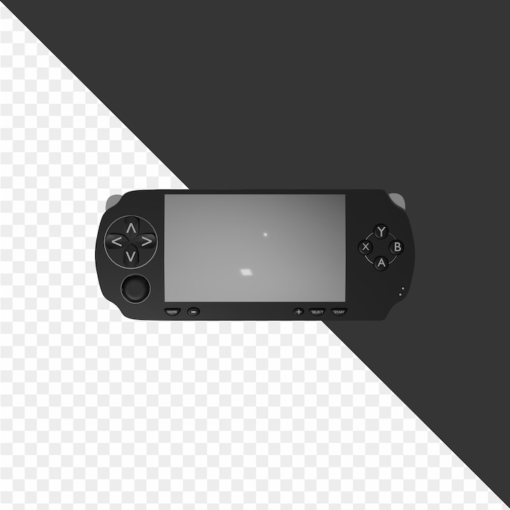PSD a video game controller with a screen that says quot video quot on the bottom