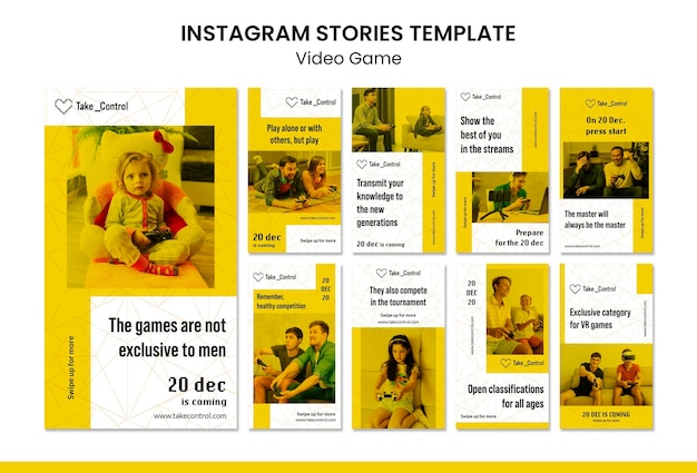 Video game instagram verhalen sjabloon