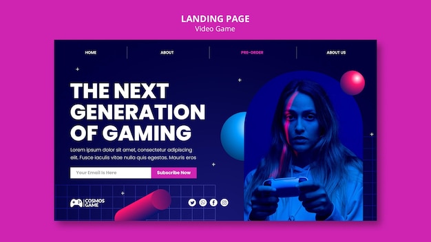 Stream Games  Marketing Landing Page - UpLabs