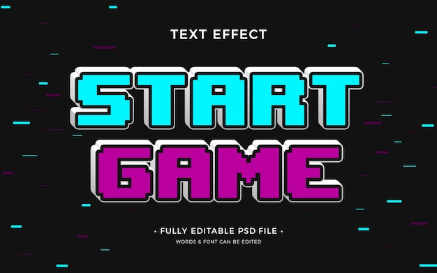 PSD video game text effect