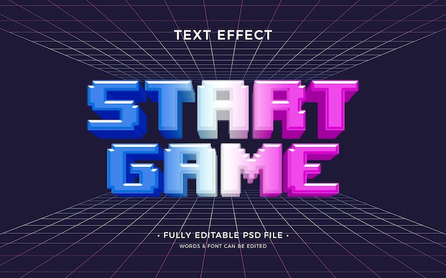 PSD video game text effect