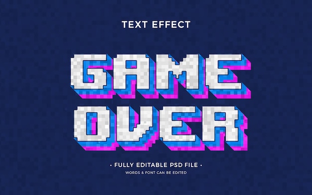 PSD video game text effect