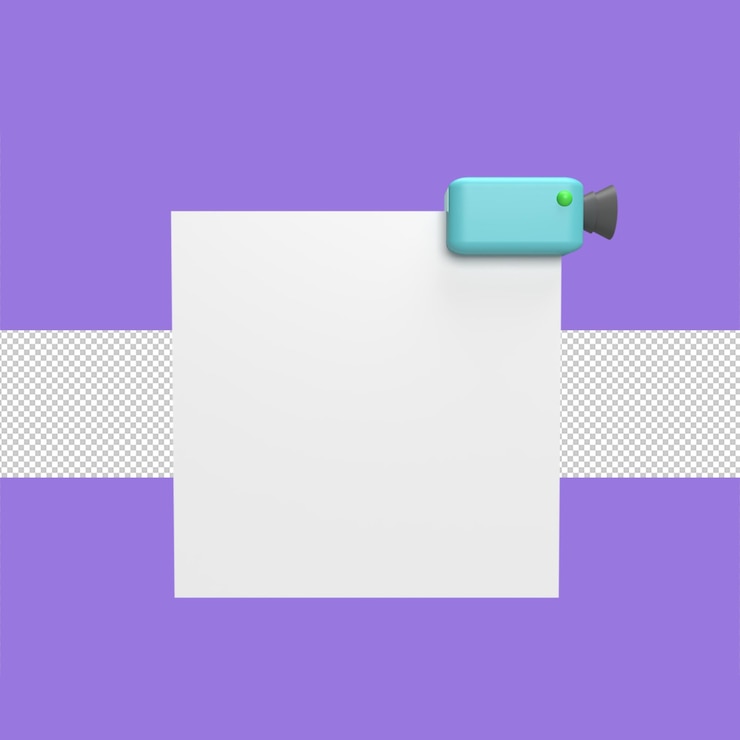 PSD video-oproep sjabloon scherm 3d pictogram model cartoon stijl concept render illustratie