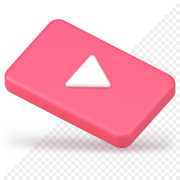 ビデオ再生ボタンの3dアイコン