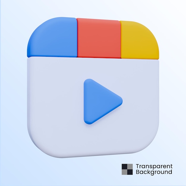 Video player 3d icon