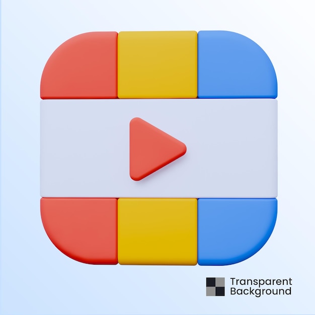 PSD video player 3d icon