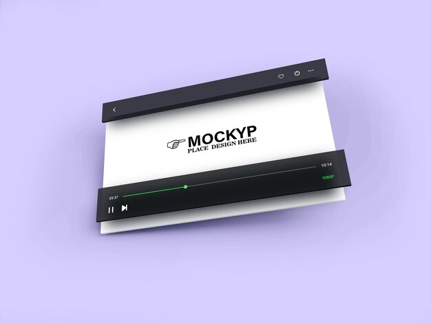 video player mockup