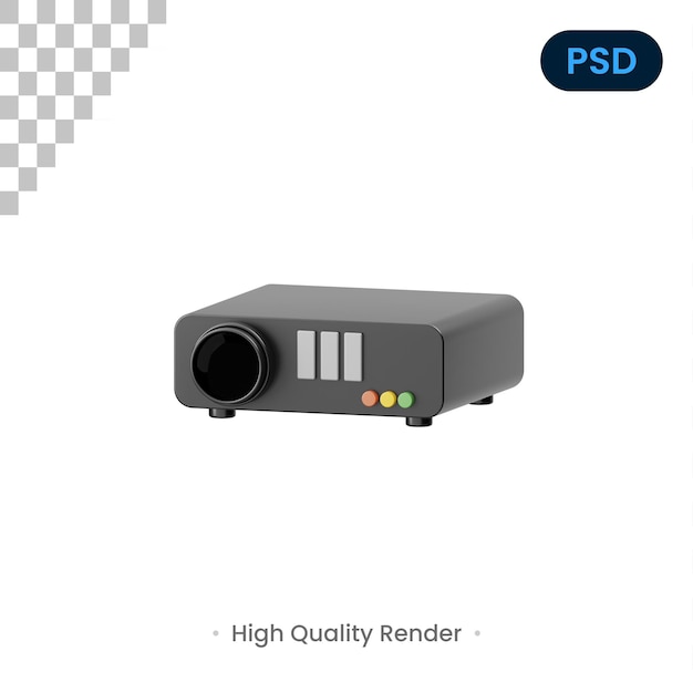 Video projector 3d icon premium psd