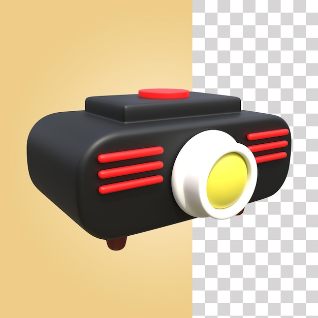 Videoprojector 3D-pictogram