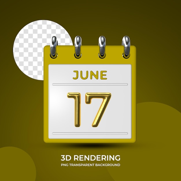 Viering op 17 juni postersjabloon 3d-rendering