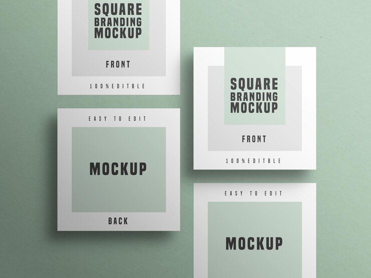 PSD vierkant visitekaartje mockup