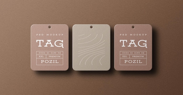 PSD vierkante hangende tag-mockup