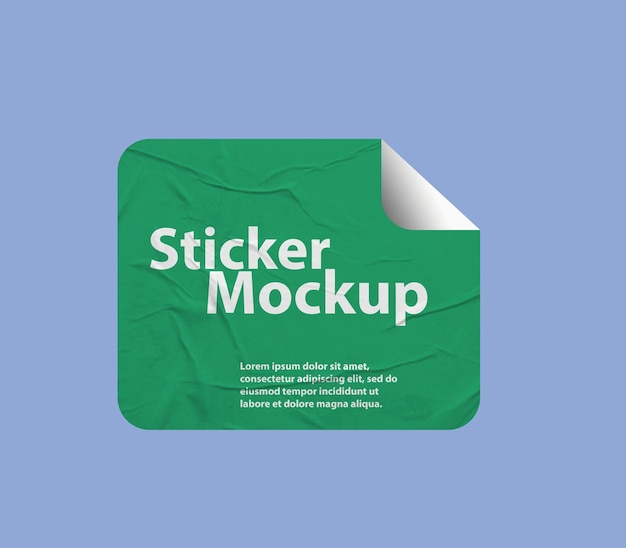 Vierkante PDS-sticker voor mockup