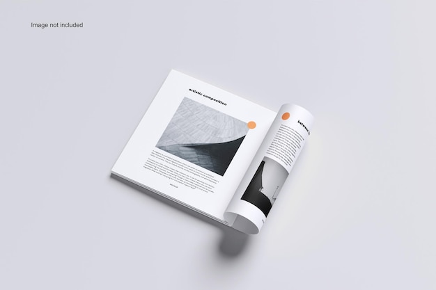 Vierkante tijdschrift mockup