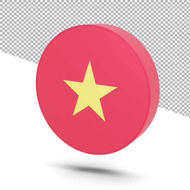 PSD vietnam flag 3d icon