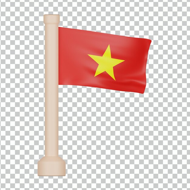 Vietnam flag 3d icon