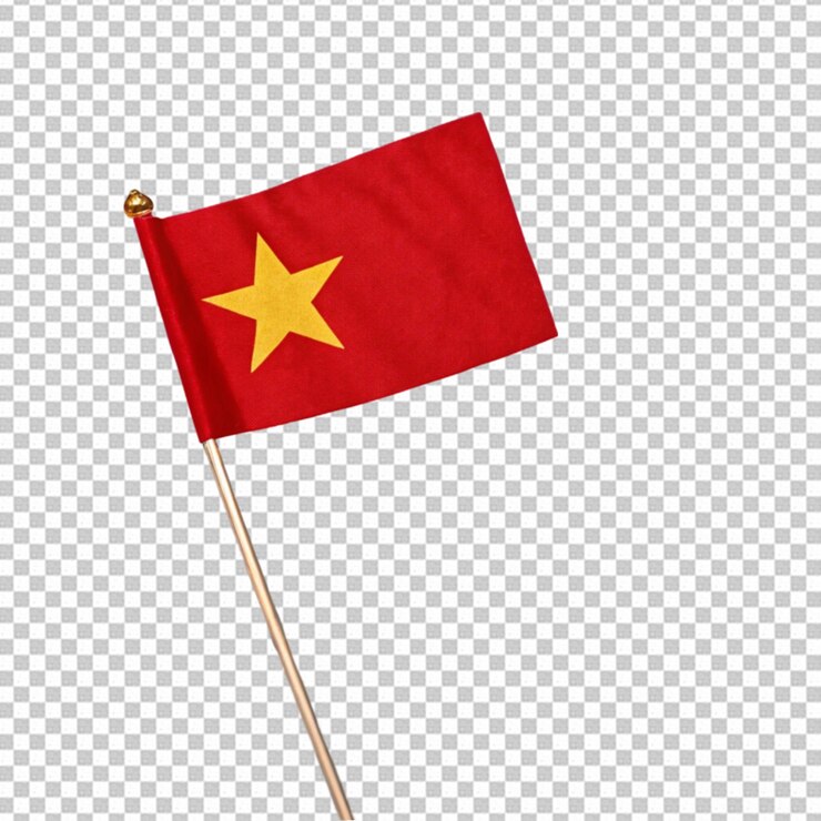 PSD ベトナム国旗が掲げられている