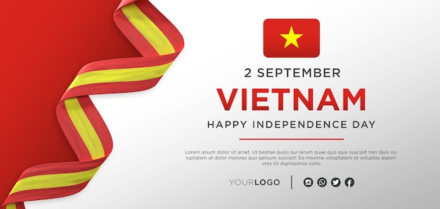 Vietnam Nationale Onafhankelijkheidsdag Viering Banner, Nationale Verjaardag