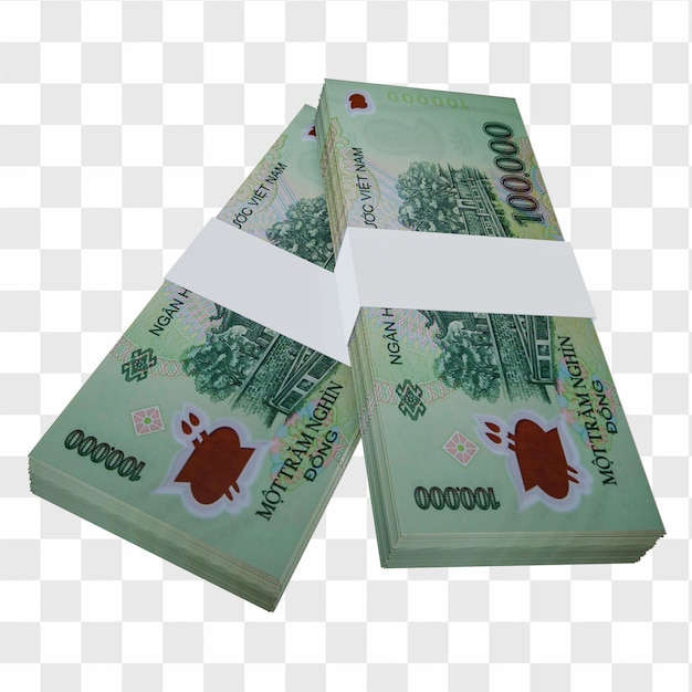 PSD vietnam valuta dong 100.000: stapel vnd vietnam bankbiljet
