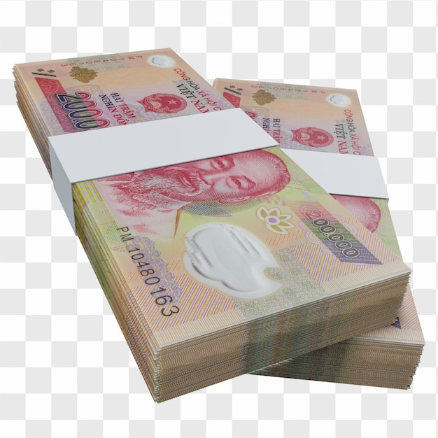 Vietnam Valuta Dong 200.000: Stapel VND Vietnam bankbiljet