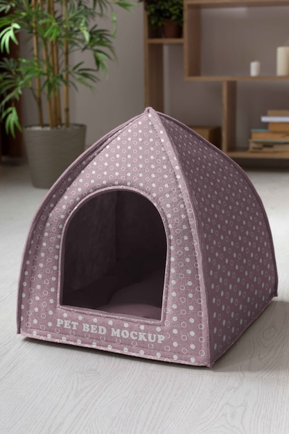 view of bed mock-up design for pets
