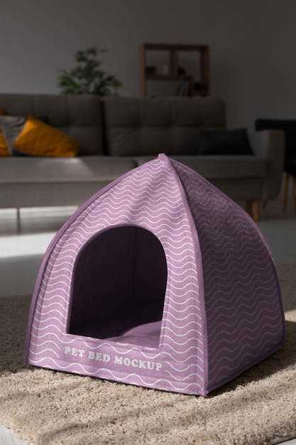 view of bed mock-up design for pets