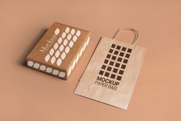 PSD view of brown kraft paper products