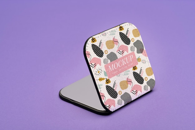 View of compact mirror mock-up design