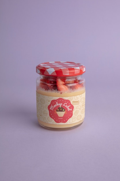 PSD view of dessert jar mock-up