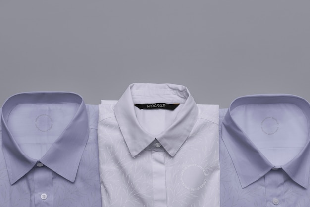 PSD view of formal dress shirts mock-up