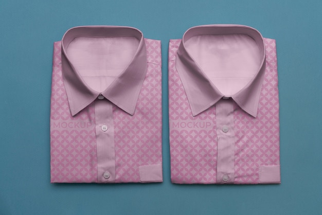 PSD view of formal dress shirts mock-up