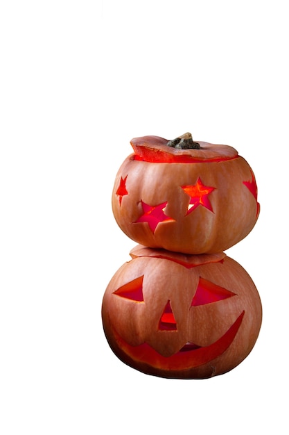 PSD vista della spaventosa zucca di halloween