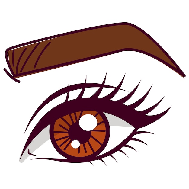 PSD view of hand drawn eye