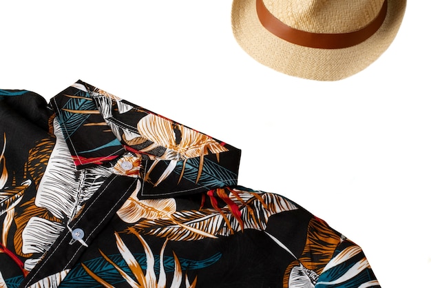 PSD view of hawaiian shirt with pattern