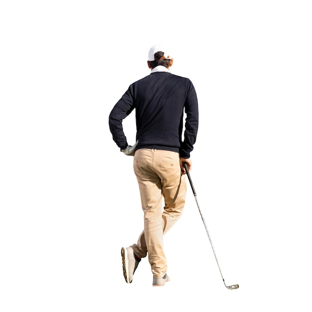 view of male golf player