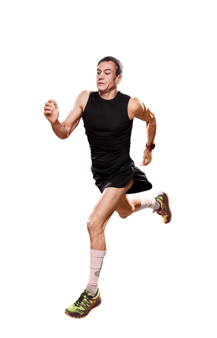 PSD view of male runner