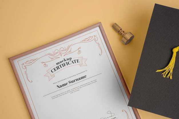 Вид макета официального сертификата