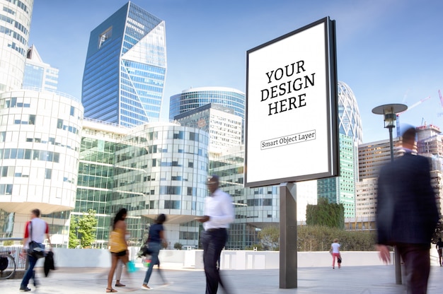 PSD view of a outdoor advertisement mockup