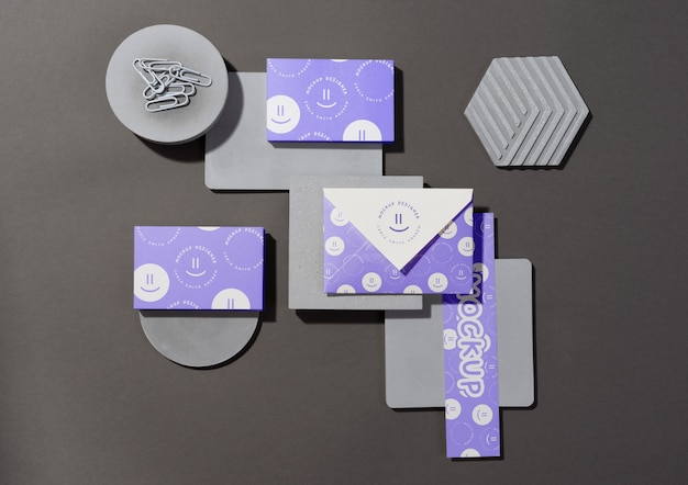 view of paper stationery with stone display